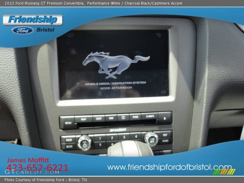Performance White / Charcoal Black/Cashmere Accent 2013 Ford Mustang GT Premium Convertible
