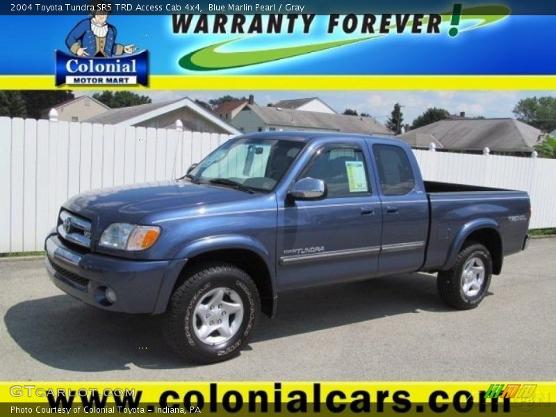 Blue Marlin Pearl / Gray 2004 Toyota Tundra SR5 TRD Access Cab 4x4