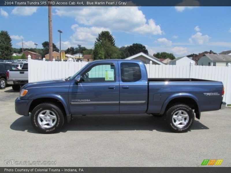 Blue Marlin Pearl / Gray 2004 Toyota Tundra SR5 TRD Access Cab 4x4