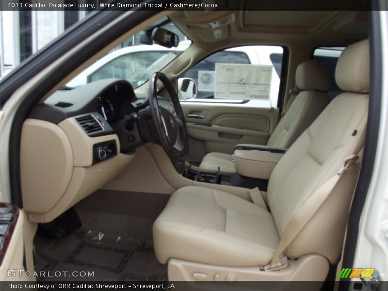 White Diamond Tricoat / Cashmere/Cocoa 2013 Cadillac Escalade Luxury