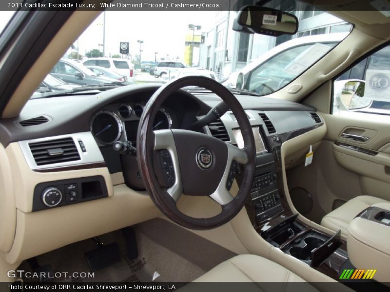 White Diamond Tricoat / Cashmere/Cocoa 2013 Cadillac Escalade Luxury