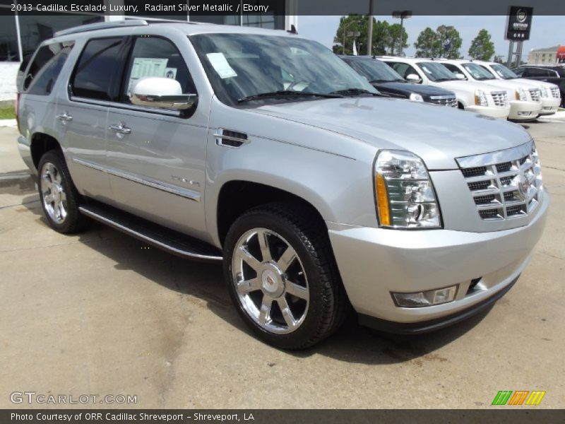 Radiant Silver Metallic / Ebony 2013 Cadillac Escalade Luxury
