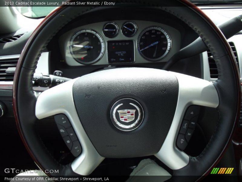 Radiant Silver Metallic / Ebony 2013 Cadillac Escalade Luxury