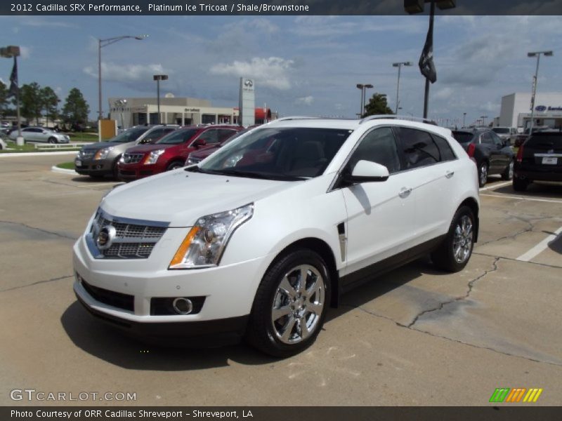 Platinum Ice Tricoat / Shale/Brownstone 2012 Cadillac SRX Performance
