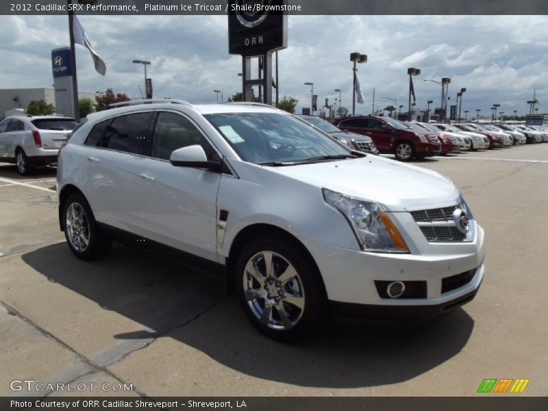 Platinum Ice Tricoat / Shale/Brownstone 2012 Cadillac SRX Performance