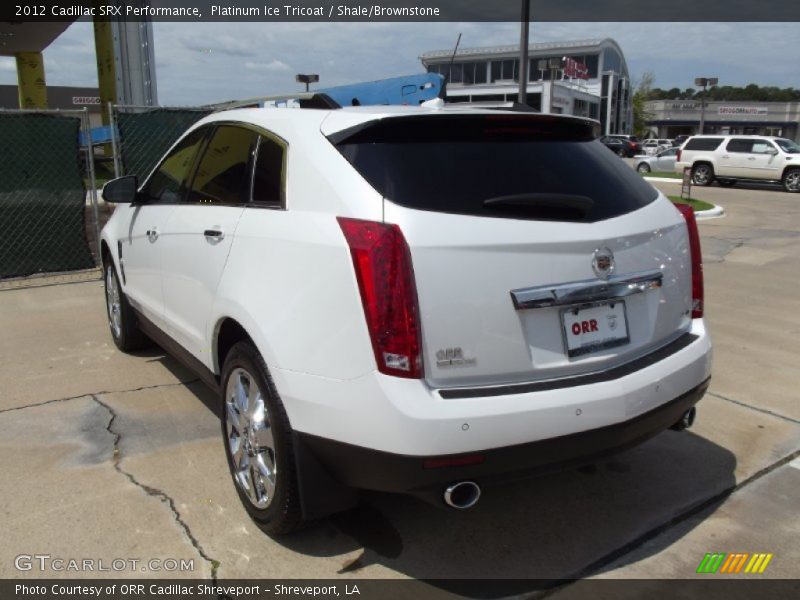 Platinum Ice Tricoat / Shale/Brownstone 2012 Cadillac SRX Performance