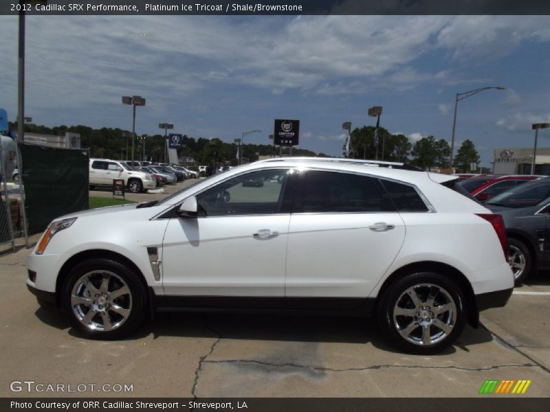 Platinum Ice Tricoat / Shale/Brownstone 2012 Cadillac SRX Performance