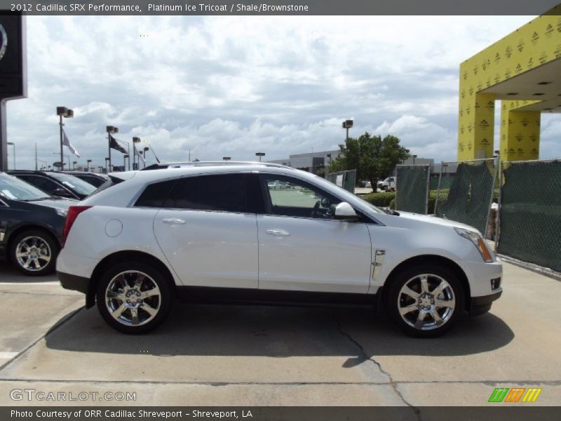 Platinum Ice Tricoat / Shale/Brownstone 2012 Cadillac SRX Performance
