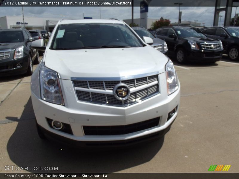Platinum Ice Tricoat / Shale/Brownstone 2012 Cadillac SRX Performance