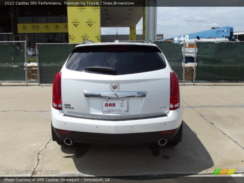 Platinum Ice Tricoat / Shale/Brownstone 2012 Cadillac SRX Performance