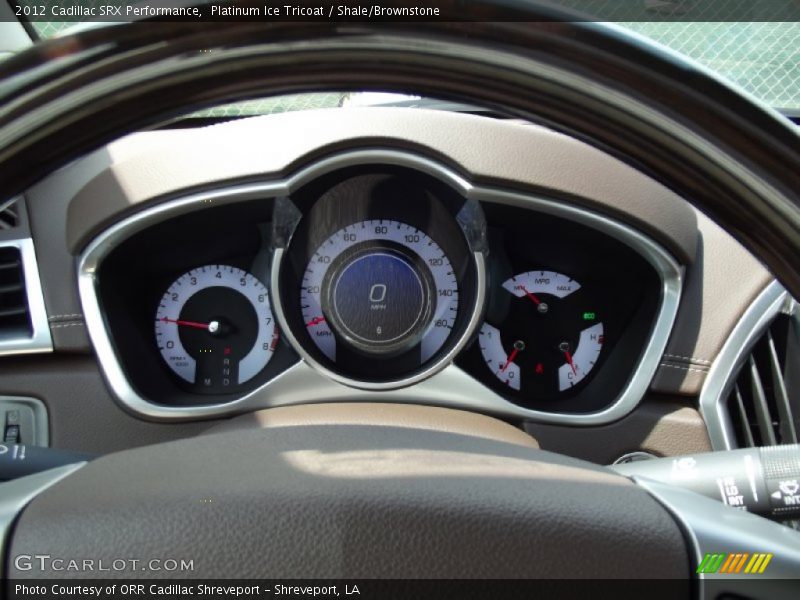 Platinum Ice Tricoat / Shale/Brownstone 2012 Cadillac SRX Performance