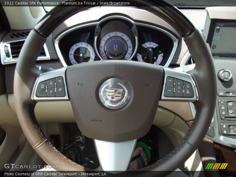 Platinum Ice Tricoat / Shale/Brownstone 2012 Cadillac SRX Performance