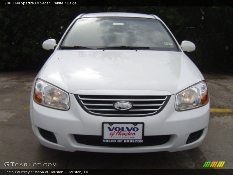 White / Beige 2008 Kia Spectra EX Sedan