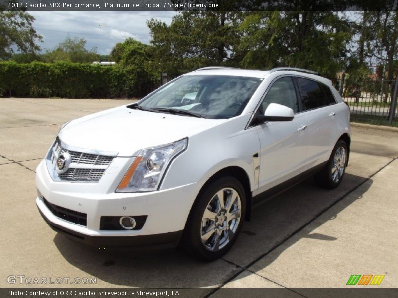Platinum Ice Tricoat / Shale/Brownstone 2012 Cadillac SRX Performance