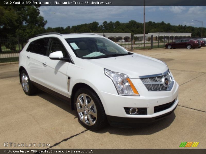 Platinum Ice Tricoat / Shale/Brownstone 2012 Cadillac SRX Performance