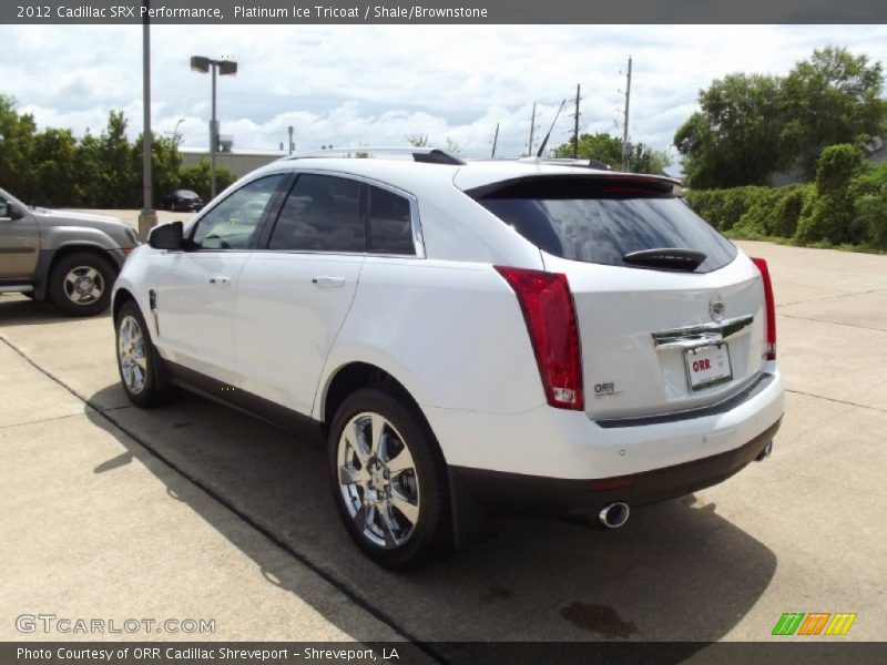 Platinum Ice Tricoat / Shale/Brownstone 2012 Cadillac SRX Performance
