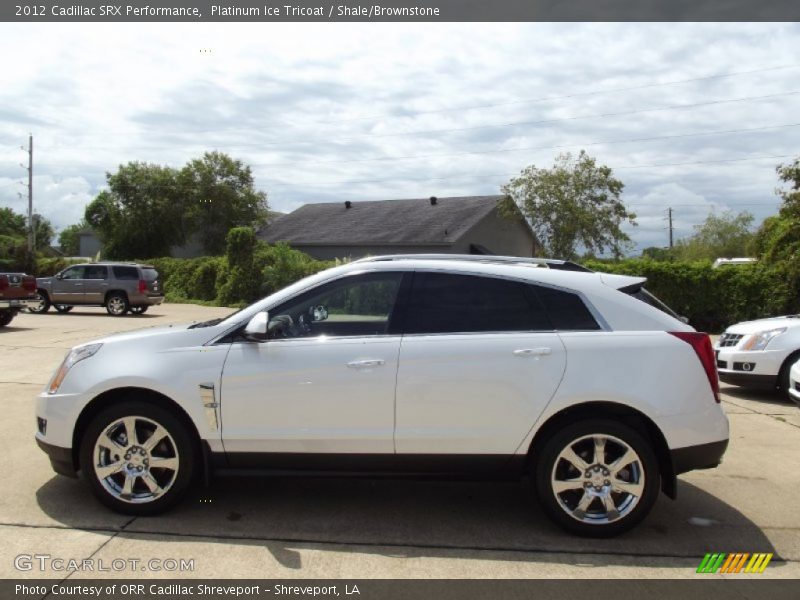 Platinum Ice Tricoat / Shale/Brownstone 2012 Cadillac SRX Performance