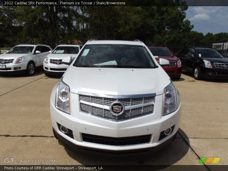 Platinum Ice Tricoat / Shale/Brownstone 2012 Cadillac SRX Performance