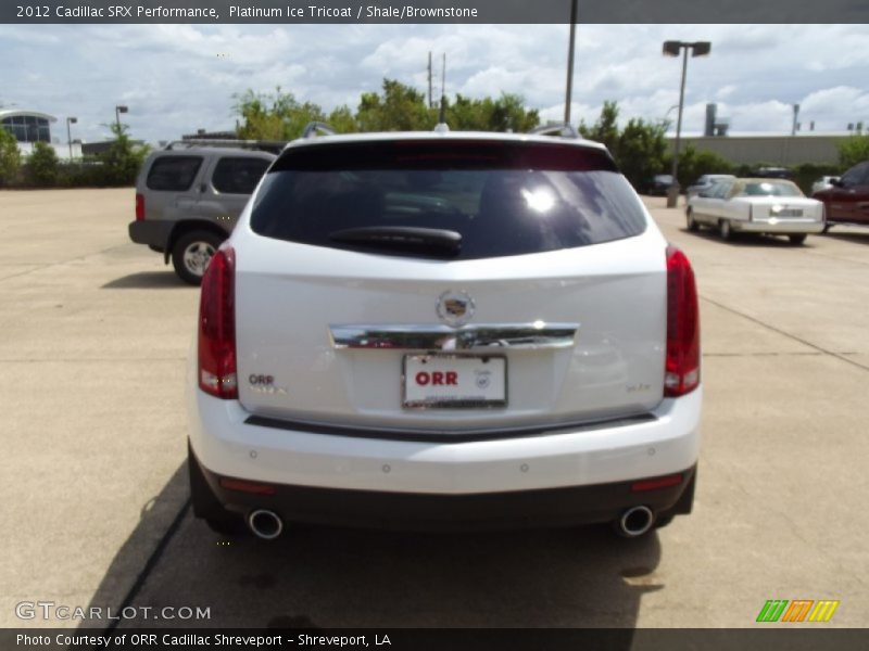 Platinum Ice Tricoat / Shale/Brownstone 2012 Cadillac SRX Performance