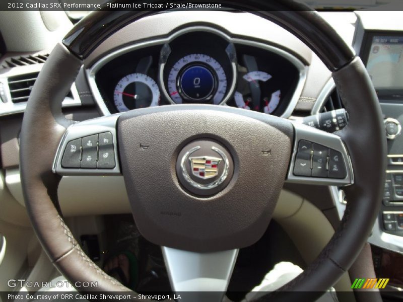 Platinum Ice Tricoat / Shale/Brownstone 2012 Cadillac SRX Performance
