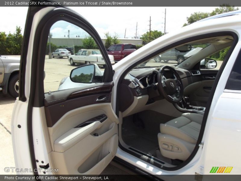 Platinum Ice Tricoat / Shale/Brownstone 2012 Cadillac SRX Performance