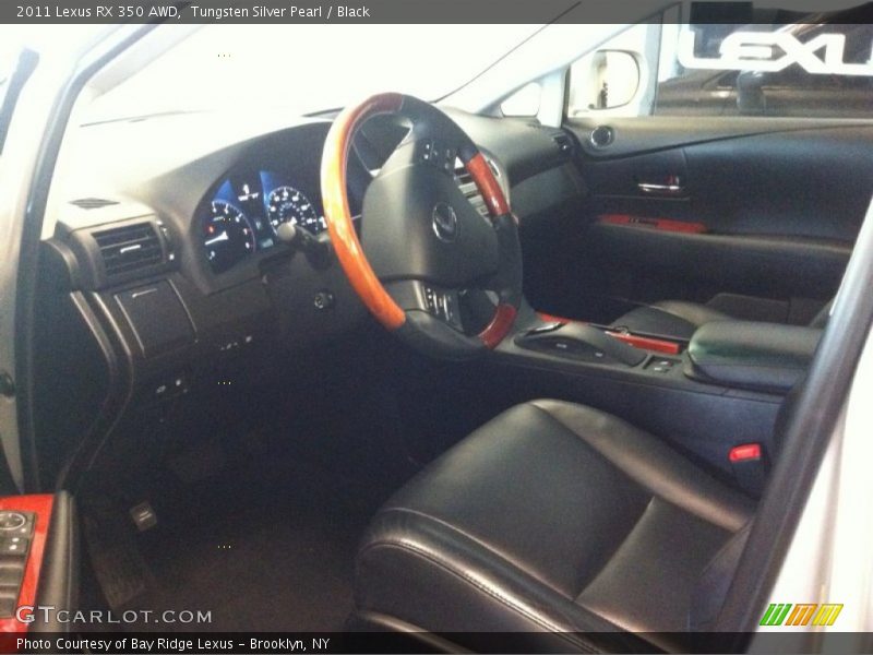 Tungsten Silver Pearl / Black 2011 Lexus RX 350 AWD