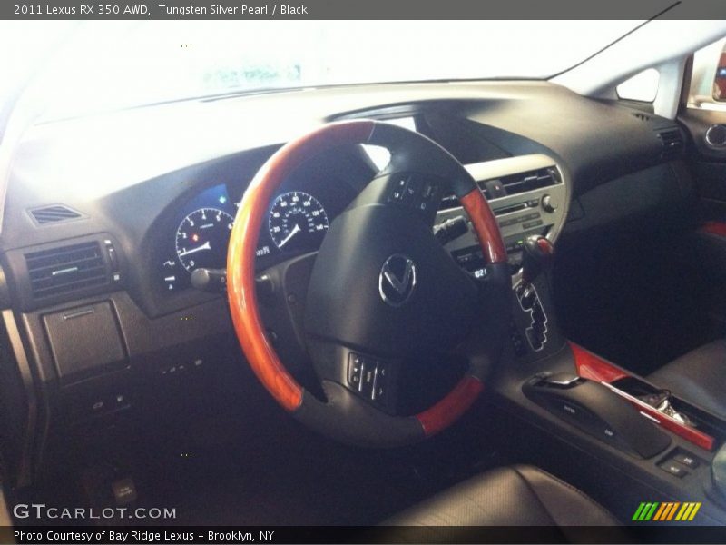 Tungsten Silver Pearl / Black 2011 Lexus RX 350 AWD