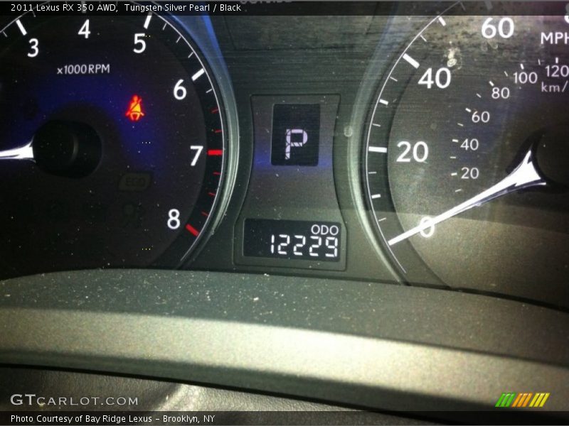 Tungsten Silver Pearl / Black 2011 Lexus RX 350 AWD