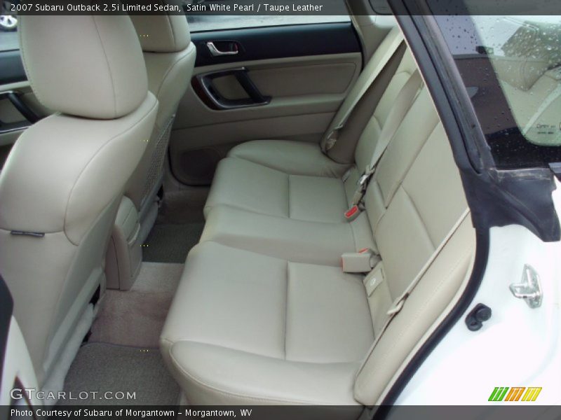 Satin White Pearl / Taupe Leather 2007 Subaru Outback 2.5i Limited Sedan