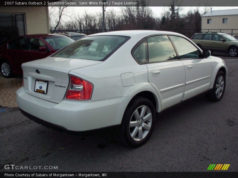 Satin White Pearl / Taupe Leather 2007 Subaru Outback 2.5i Limited Sedan