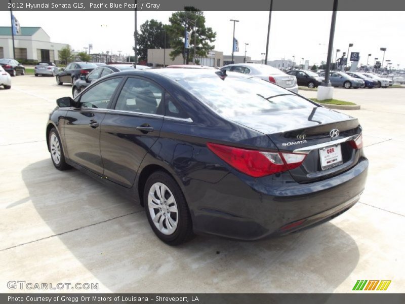 Pacific Blue Pearl / Gray 2012 Hyundai Sonata GLS