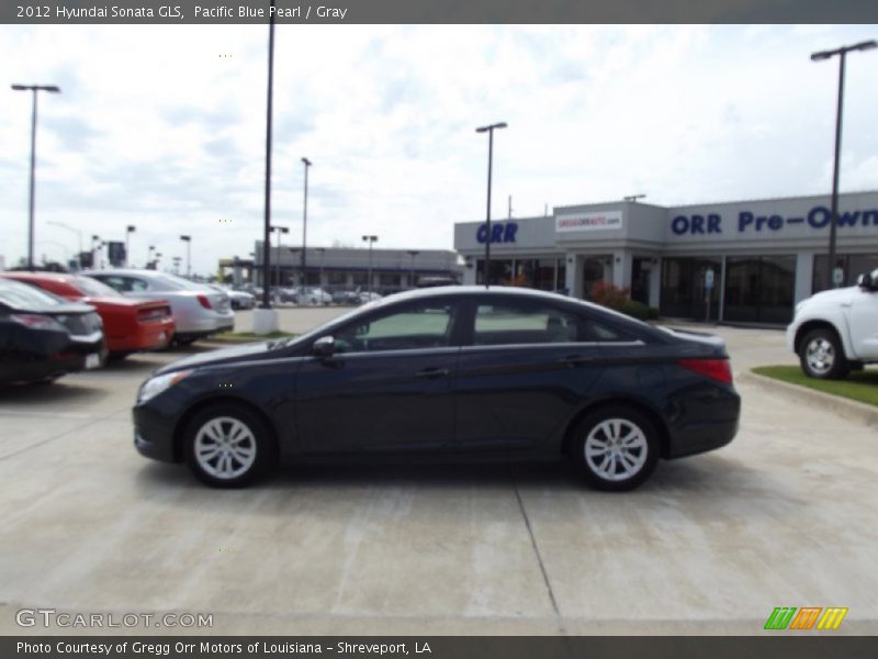 Pacific Blue Pearl / Gray 2012 Hyundai Sonata GLS