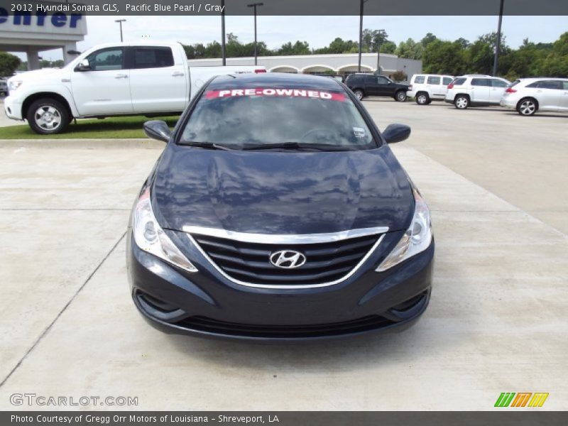 Pacific Blue Pearl / Gray 2012 Hyundai Sonata GLS