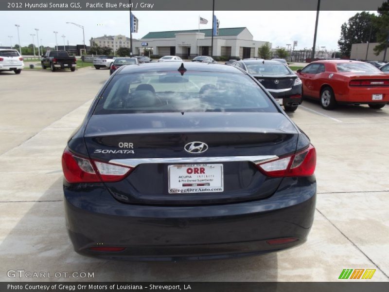 Pacific Blue Pearl / Gray 2012 Hyundai Sonata GLS