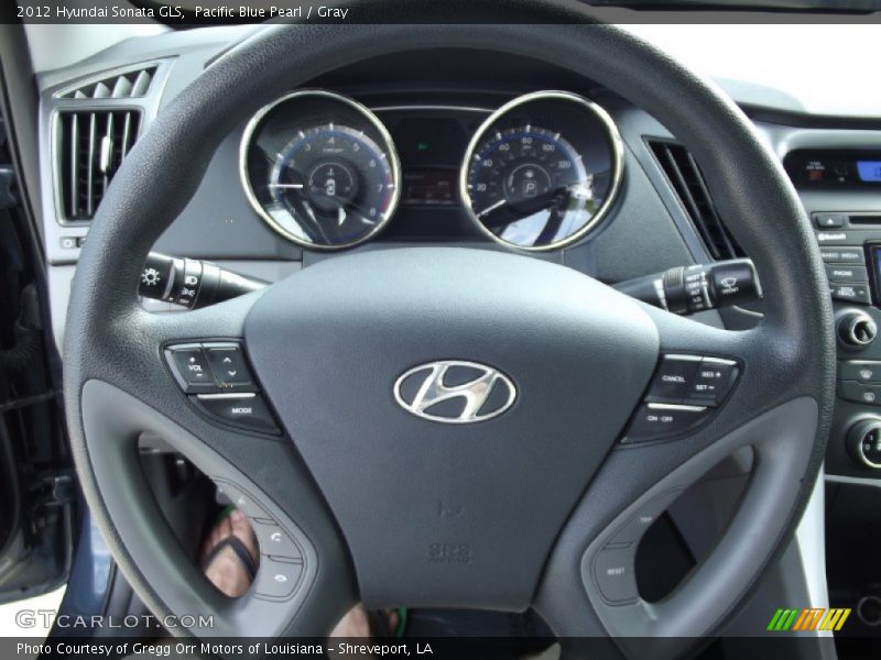 Pacific Blue Pearl / Gray 2012 Hyundai Sonata GLS