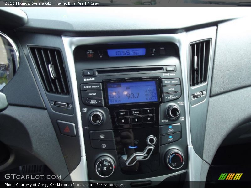 Pacific Blue Pearl / Gray 2012 Hyundai Sonata GLS