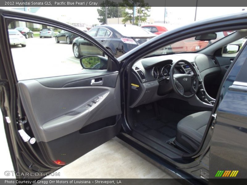 Pacific Blue Pearl / Gray 2012 Hyundai Sonata GLS
