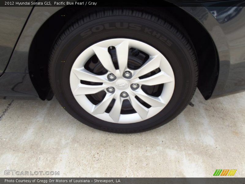 Pacific Blue Pearl / Gray 2012 Hyundai Sonata GLS