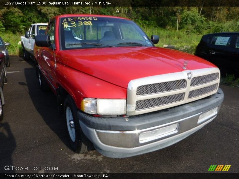 Flame Red / Mist Gray 1997 Dodge Ram 1500 Regular Cab