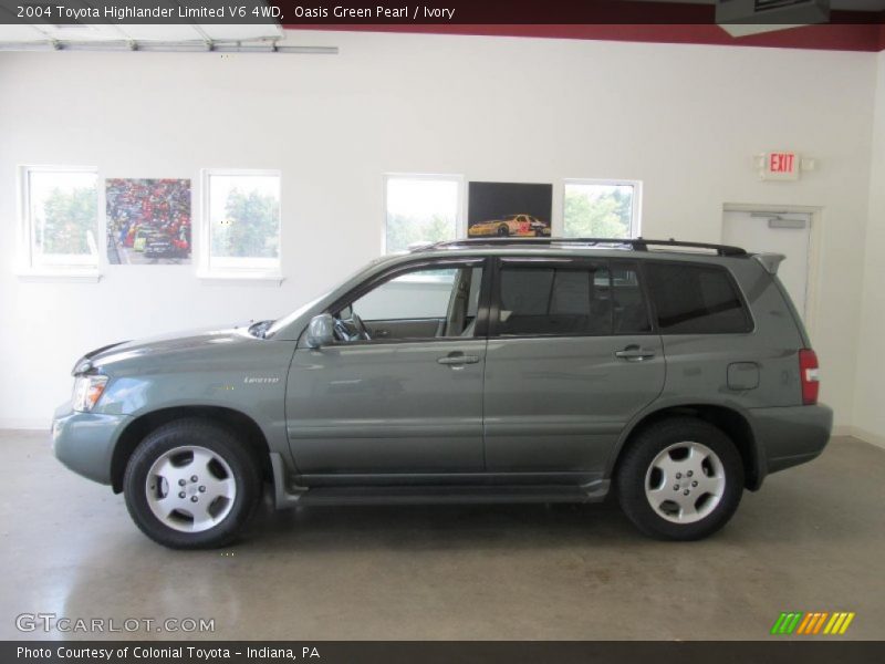 Oasis Green Pearl / Ivory 2004 Toyota Highlander Limited V6 4WD