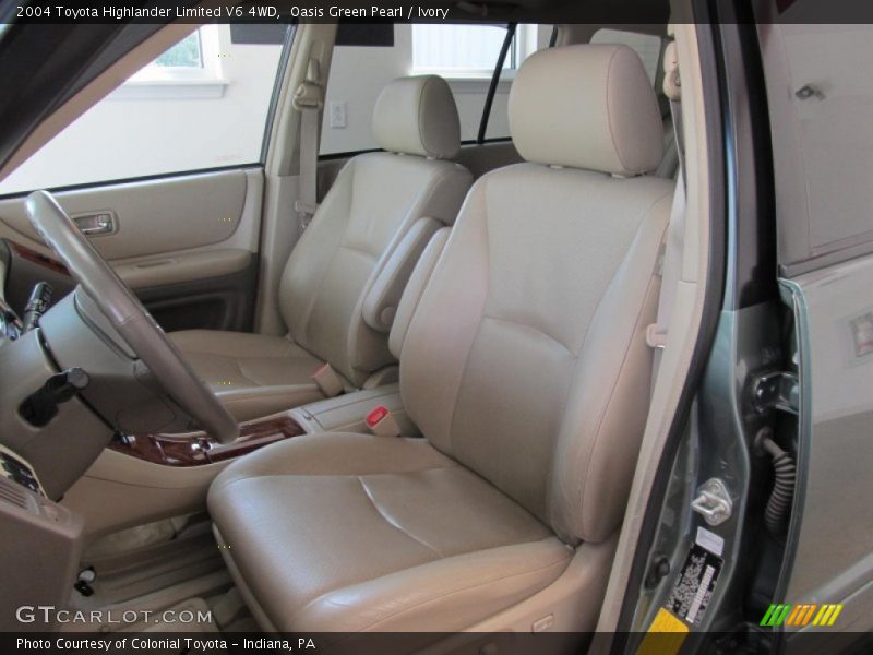Oasis Green Pearl / Ivory 2004 Toyota Highlander Limited V6 4WD