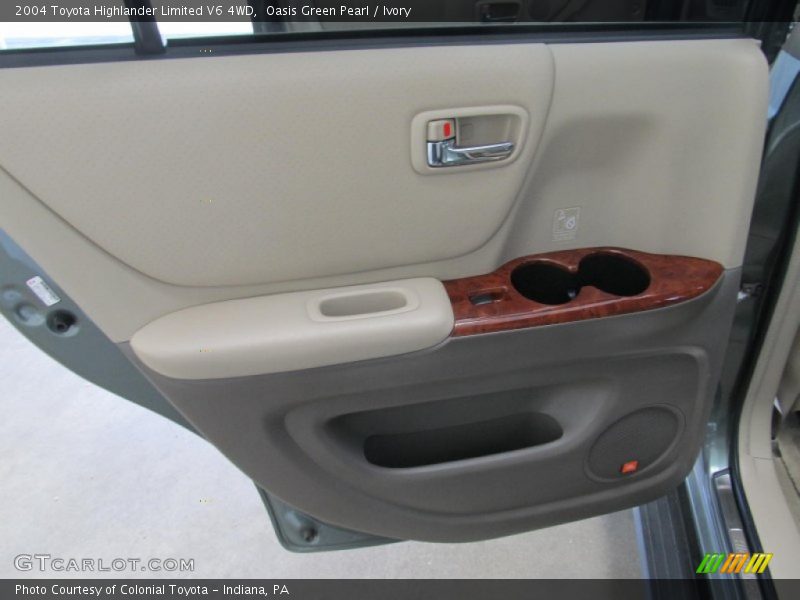 Oasis Green Pearl / Ivory 2004 Toyota Highlander Limited V6 4WD