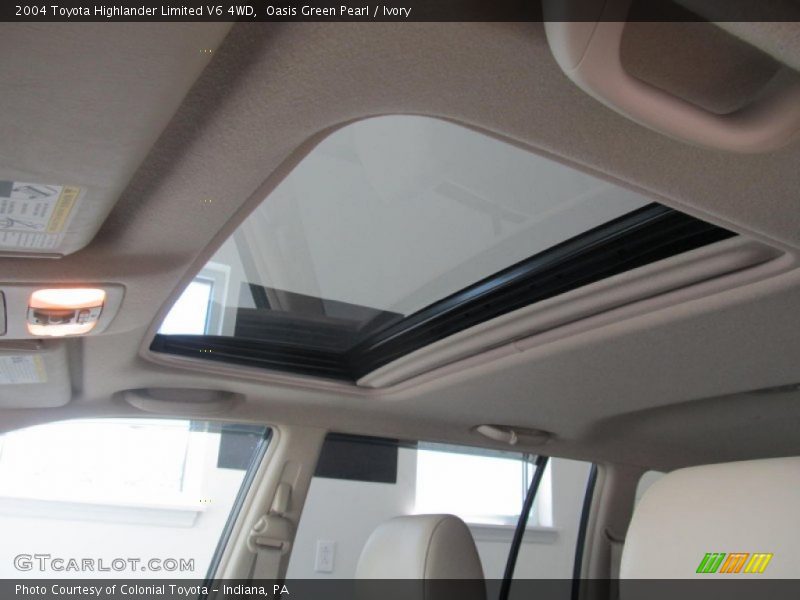 Oasis Green Pearl / Ivory 2004 Toyota Highlander Limited V6 4WD