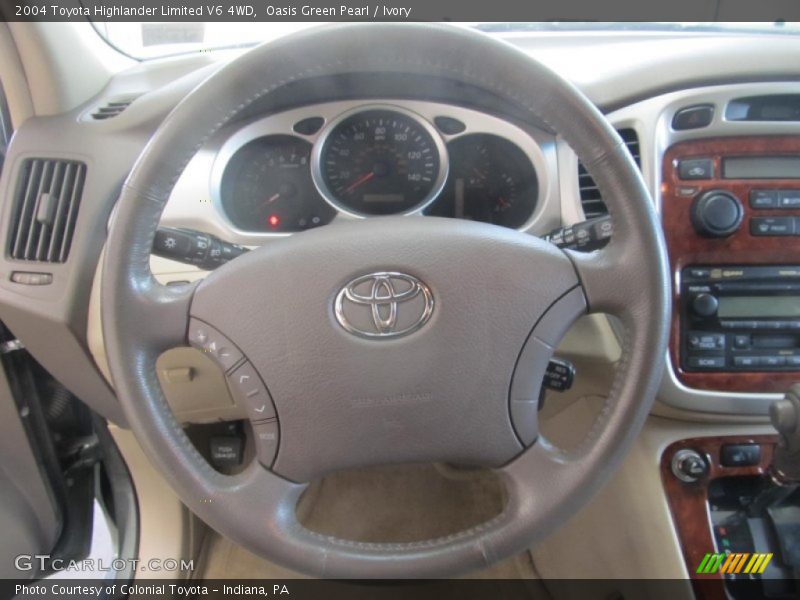 Oasis Green Pearl / Ivory 2004 Toyota Highlander Limited V6 4WD