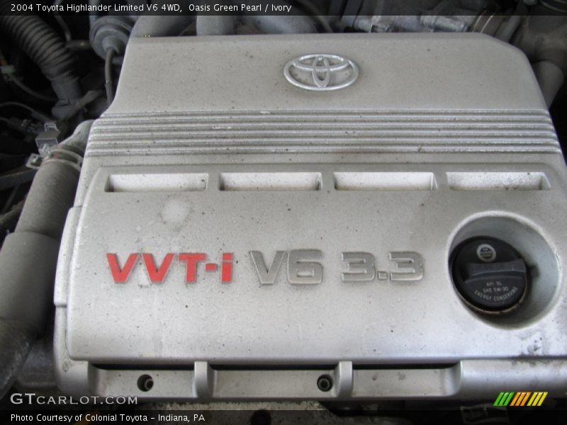 Oasis Green Pearl / Ivory 2004 Toyota Highlander Limited V6 4WD