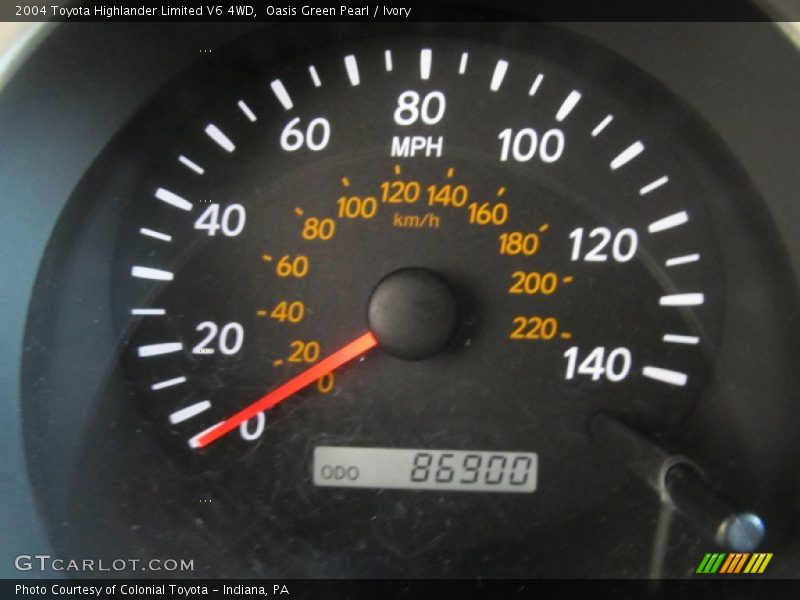 Oasis Green Pearl / Ivory 2004 Toyota Highlander Limited V6 4WD