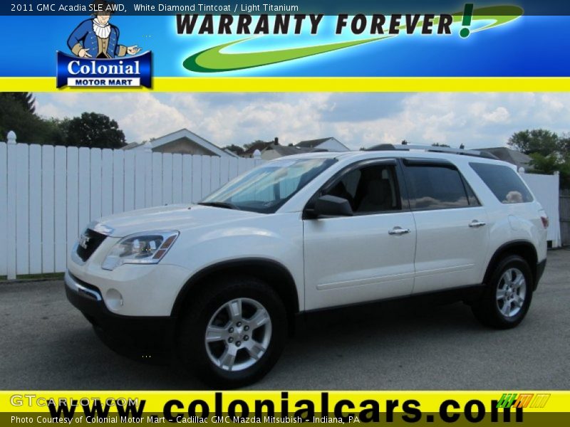 White Diamond Tintcoat / Light Titanium 2011 GMC Acadia SLE AWD