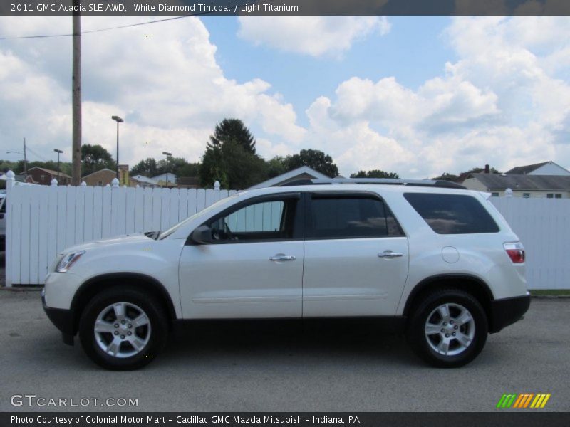 White Diamond Tintcoat / Light Titanium 2011 GMC Acadia SLE AWD