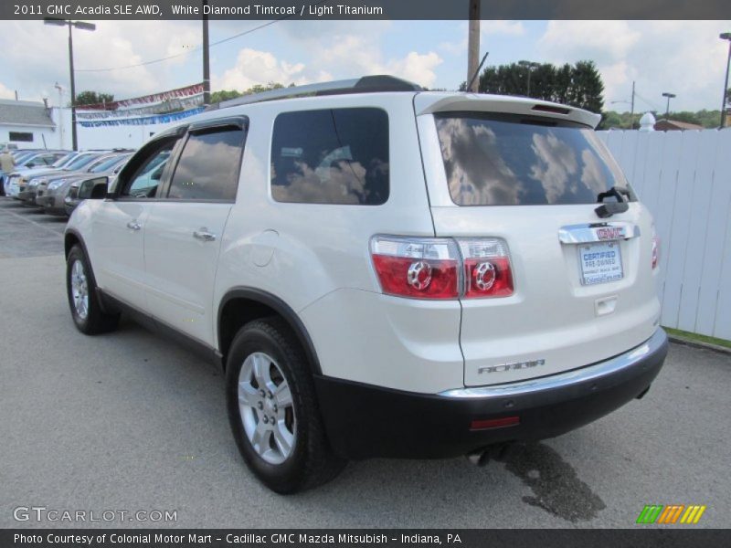 White Diamond Tintcoat / Light Titanium 2011 GMC Acadia SLE AWD