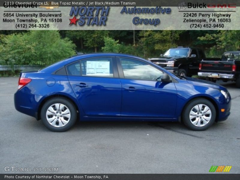 Blue Topaz Metallic / Jet Black/Medium Titanium 2013 Chevrolet Cruze LS